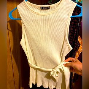 Crème color blouse tank never worn